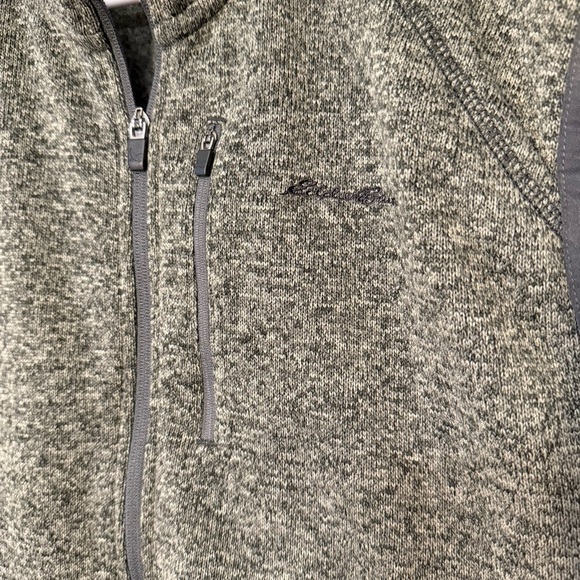 Men’s Grey Taupe Fleece Vest Eddie Bauer - Picture 2 of 4